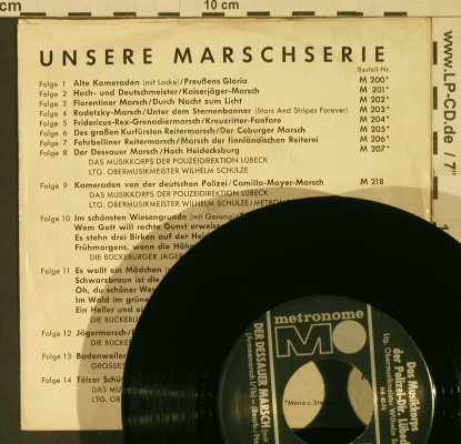 Musikkorps d.Polizei-Dir. Lübek: Der Dessauer Marsch, Wilh.Schulze, Metronome(M 207), D, woc,  - 7inch - S9727 - 2,00 Euro