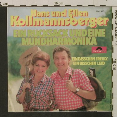 Kollmannsberger, Hans & Ellen: Ein Rucksack und eine Mundharmonika, Polydor(2041 800), D, 1976 - 7inch - T2302 - 2,50 Euro