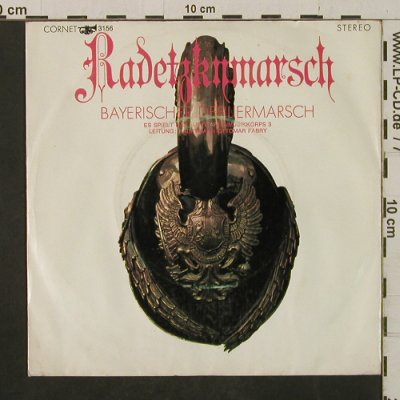 Luftwaffenmusikkorps 3: Radetzymarsch/Bayer. Defiliermarsch, Cornet- (O. Fabry)(3156), D, m-vg+, 1979 - 7inch - T2438 - 2,00 Euro
