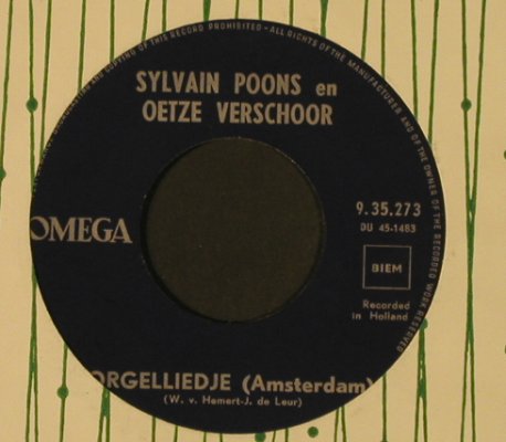 Poons,Sylvain en Oetze Verschoor: Zuiderzee-Ballade/Orgelliedje, FLC, Omega(9.35.273), NL,m-/vg+,  - 7inch - T4030 - 3,00 Euro