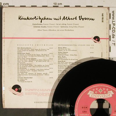 Vossen,Albert: Kinkerlitzchen, vg+/m-, Polydor(20 186 EPH), D, 1956 - EP - T828 - 2,50 Euro