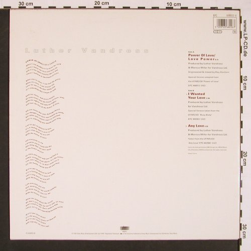 Vandross,Luther: Power Of Love +2, Epic(656822 6), NL, 88 - 12inch - A5591 - 1,00 Euro