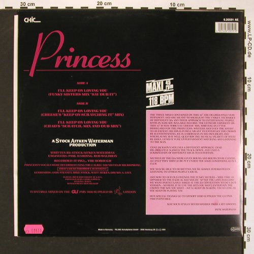 Princess: I'll Keep On Loving You*3, Chic (6.20591 AE), D, 86 Typ: 12" Best.-Nr.: A726 Preis: 1,00 Euro