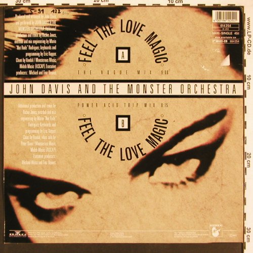 Davis,John & the Monster Orchestra: Feel the Love Magic*2, Hansa(), D, 1991 - 12inch - B5857 - 3,00 Euro