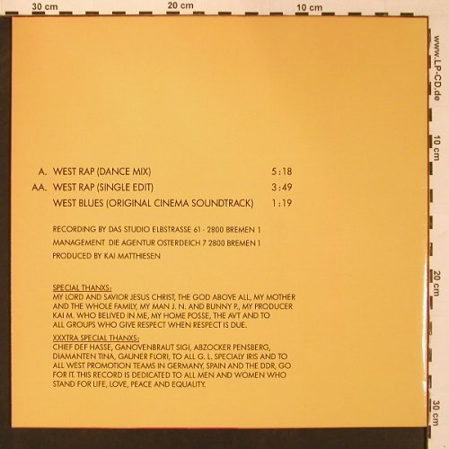 M.C.Mike Mee: West Rap*2+1, Studio Elbstrasse 61, D Typ: 12" Best.-Nr.: B591 Preis: 1,00 Euro
