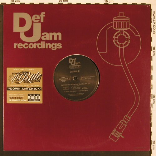 Ja Rule: Down A**Chick*3, Smokin and Ridin*3, Def Jam, FLC(DEFR 15494-1), US, 2001 - 12inch - B8757 - 4,00 Euro