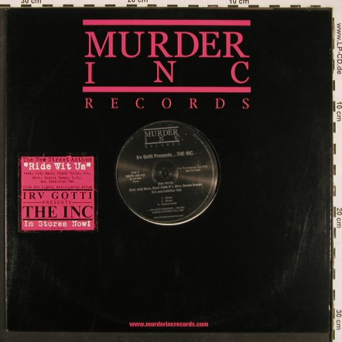 Irv Gotti pres. The INC.: Ride With Us*3+3, Promo, MurderInc. (DEFR 15615-1), US, 2002 Typ: 12" Best.-Nr.: B9165 Preis: 1,00 Euro