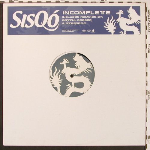 Sisqo: Incomplete*4, FLC, Def Soul, EU,Promo, 2000 Typ: 12" Best.-Nr.: B9411 Preis: 1,00 Euro