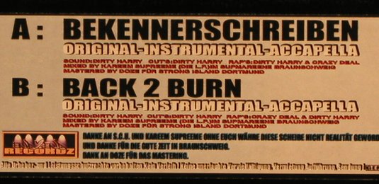Paragraph 858: Bekennerschreiben*3+3, LC, , D Typ: 12" Best.-Nr.: B9534 Preis: 1,00 Euro