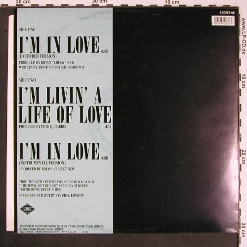 Turner,Ruby: I'm In Love*2+1, Jive (6.20573 AE), D, 1986 Typ: 12" Best.-Nr.: C2607 Preis: 1,00 Euro