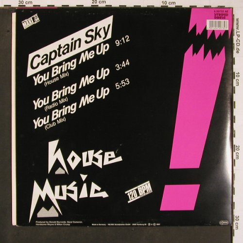 Captain Sky: You Bring Me Up*3, Stripped Horse(6.20732 AE), D, 1987 - 12inch - C4394 - 3,00 Euro