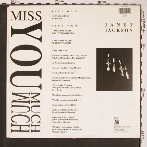Jackson,Janet: Miss You Much*3+1, AM (390 445-1), D, 1989 Typ: 12" Best.-Nr.: C5920 Preis: 1,00 Euro