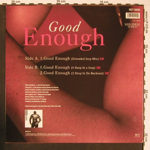 Brown,Bobby: Good Enough*3, MCA(MCT 30090), NL, 1992 - 12inch - C5925 - 3,00 Euro