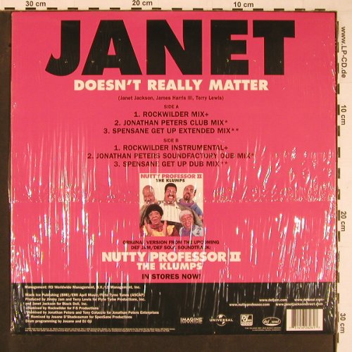 Jackson,Janet: Doesn't Really Matter *6, Def Jam (314 562 828-1), US, 2000 Typ: LP Best.-Nr.: C5928 Preis: 1,00 Euro