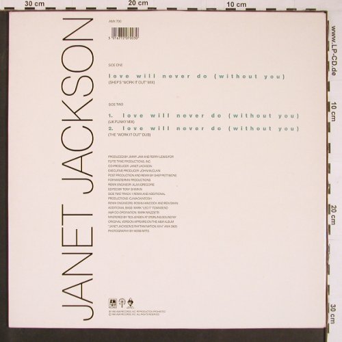 Jackson,Janet: Love Will Never Do(Without You)*3, AM(AMX 700), UK  Foc, 1990 - 12inch - C5931 - 3,00 Euro