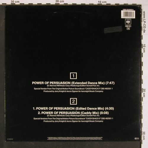 Pointer Sisters: Power Of Persuasion*3 (7:47),m-/vg+, CBS (652999 6), NL, 1988 Typ: 12" Best.-Nr.: C8489 Preis: 1,00 Euro