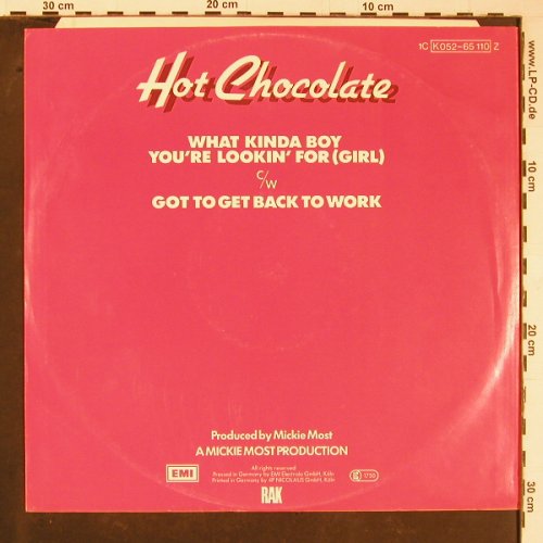 Hot Chocolate: What Kinda BoyYou're Lookin'for.., RAK(K 052-65 110), D, 1983 - 12inch - C8799 - 3,00 Euro