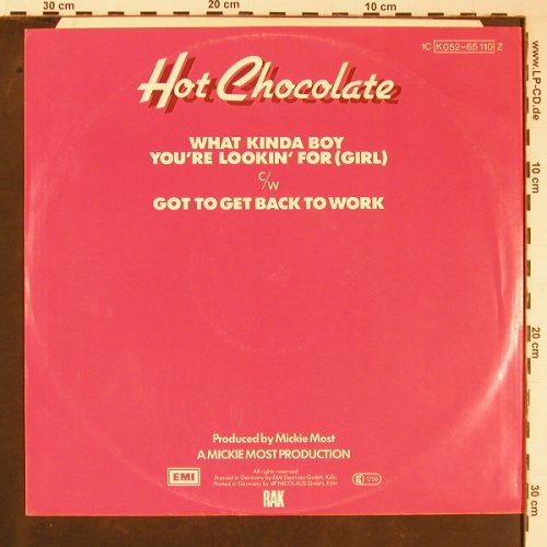 Hot Chocolate: What Kinda BoyYou're Lookin'for.., RAK(K 052-65 110), D, 1983 - 12inch - C8799 - 1,00 Euro