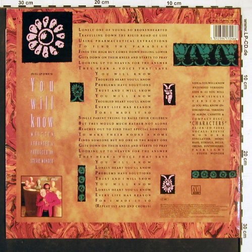 Wonder,Stevie: You Will Know*3, Motown (ZT 41724), D, 1987 Typ: 12" Best.-Nr.: C9503 Preis: 1,00 Euro