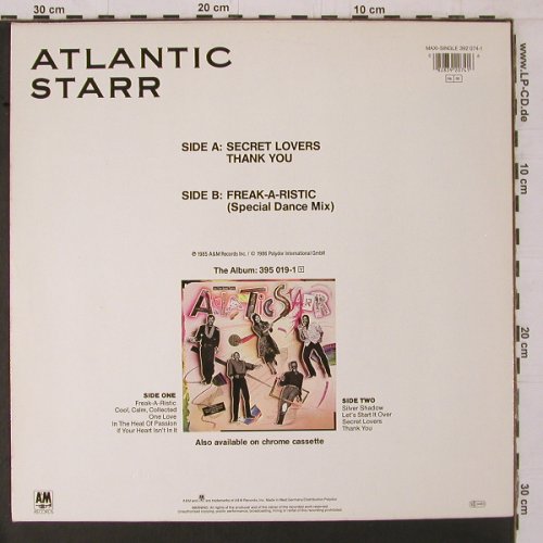 Atlantic Starr: Secret Lovers+2, AM(), D, 1985 - 12inch - E1273 - 2,50 Euro