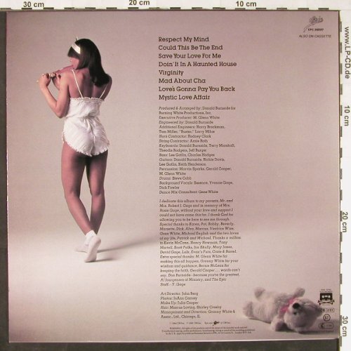 Gage,Yvonne: Virginity, Epic (EPC 26087), UK, 1984 Typ: LP Best.-Nr.: E1867 Preis: 2,00 Euro