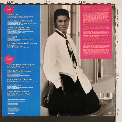 Jackson,Jermaine: Don't Take It Personal, Arista (210 230), D, 1989 Typ: LP Best.-Nr.: E2128 Preis: 2,00 Euro