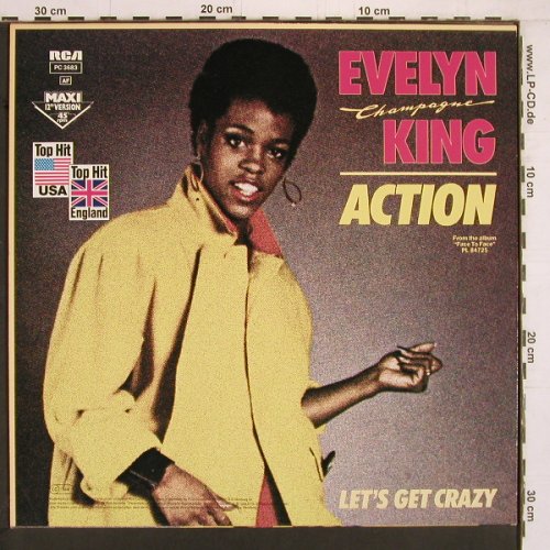 King,Evelyn "Champagne": Action / Let's get crazy, RCA (pc 3683), D, 1983 Typ: 12" Best.-Nr.: E2228 Preis: 1,00 Euro