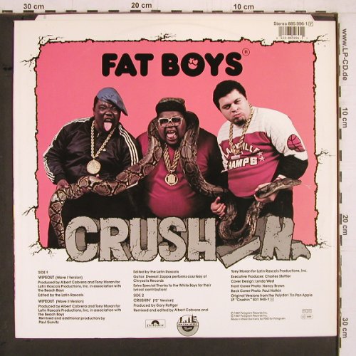 Fat Boys & Beach Boys: Wipeout *2 / Crushin', Polydor (885 996-1), D, 1987 Typ: 12" Best.-Nr.: E2409 Preis: 1,00 Euro