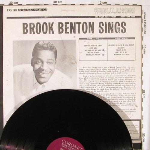 Benton,Brook: Sings With Charlie Francis, vg+/vg+, Coronet(CXS 198), US,  - LP - E4415 - 4,00 Euro