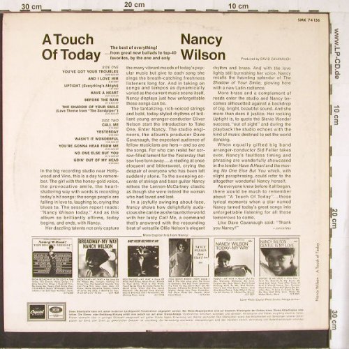 Wilson,Nancy: A Touch Of Today, Capitol(SMK 74 156), D,  - LP - E4423 - 12,50 Euro