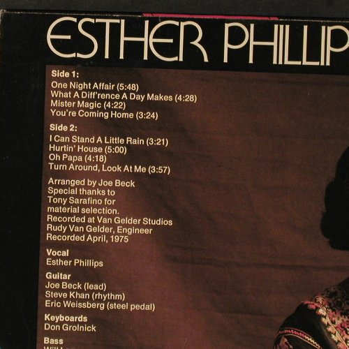 Phillips,Esther - W/Beck: What a Diff'rence a day Make, CTI(KU 23), D,vg+/vg+, 1975 - LP - E4824 - 5,00 Euro