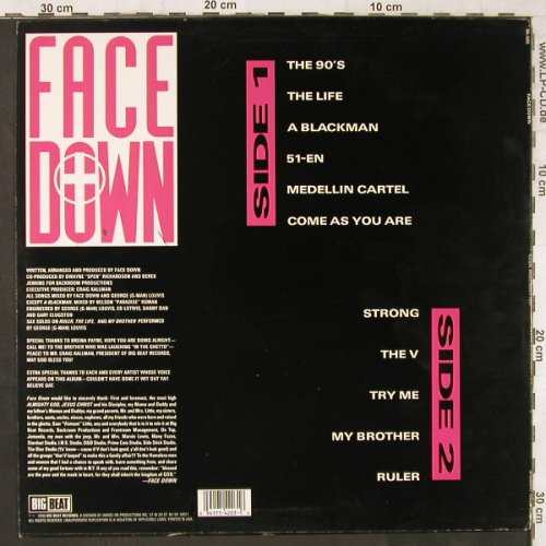 Face Down: Illegal Drugs really Hurt, Big Beat(BBL-4203), US, 1990 - LP - E6162 - 25,00 Euro
