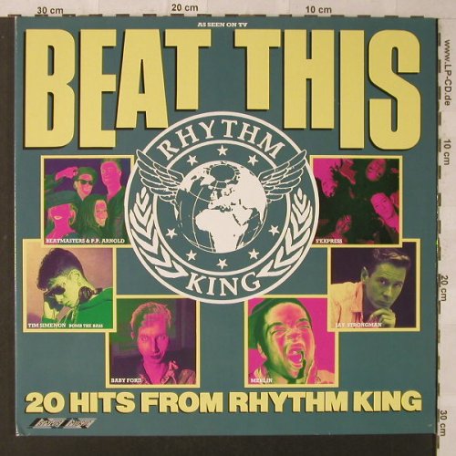 V.A.Beat This: The Hits Of Rhythm King,20 Tr., Foc, Stylus(SMR 973), UK, 1989 - LP - F1913 - 6,00 Euro