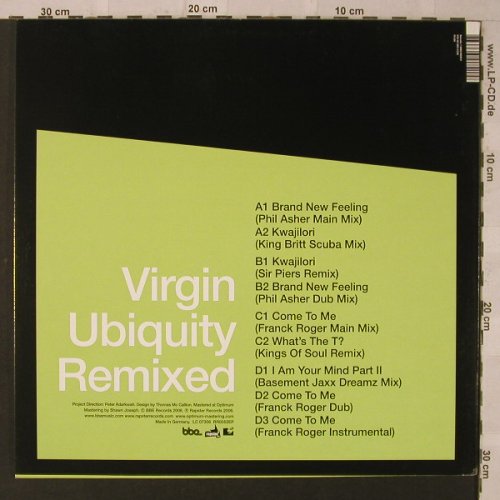 Ayers,Roy / Virgin Ubiquity: Remixed EP5, bbe(RR0052EP), D, 2006 - 2LP - F4439 - 10,00 Euro