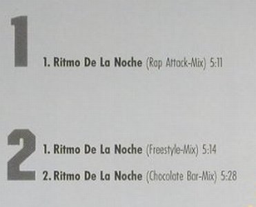 Chocolate: Ritmo De La Noche*3, Remixes, Teldec(9031-71797-0 AE), D, 1990 - 12inch - F6437 - 3,00 Euro