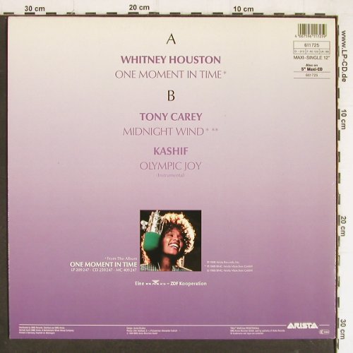 Houston,Whitney/Tony Carey/Kashif: One Moment In Time/Midnight Wind..., Arista(611 725), D, 1988 - 12inch - H3971 - 1,00 Euro