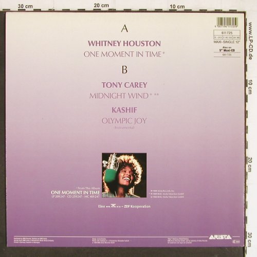 Houston,Whitney/Tony Carey/Kashif: One Moment In Time/Midnight Wind..., Arista(611 725), D, 1988 - 12inch - H3971 - 4,00 Euro