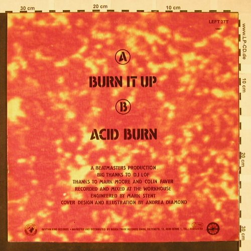 Beatmasters with PP Arnold: Burn it Up / Acid Burn, Rhythm King(LEFT 27T), D,  - 12inch - H4169 - 3,00 Euro