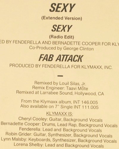 Klymaxx: Sexy *2 / Fab Attack, Solar (INT 126.005), NL, 1986 Typ: 12" Best.-Nr.: H4304 Preis: 2,00 Euro