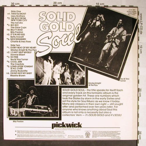 V.A.Solid Gold Soul: Isley Brothers..Maxine Brown,12 Tr., Pickwick(SHM 943), UK,Ri,  - LP - H5395 - 4,00 Euro