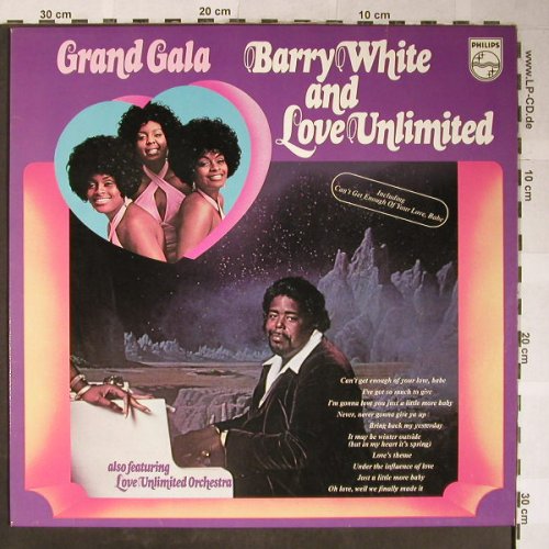 White,Barry & Love Unlimited: Grand Gala, Philips(6370 221), NL, 1973 - LP - H5430 - 7,50 Euro