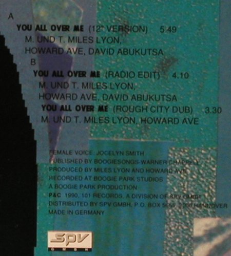 Taylor & Bass feat.Satch-Mo: You All Over Me*3, 101 Rec.(050-10085), D, 1990 - 12inch - H8357 - 1,00 Euro