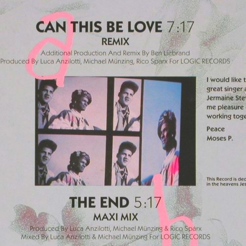 Moses P.: Can this be love/tEnd,rmx Liebrand, Logic(612 420), D, 1989 - 12inch - H8776 - 1,00 Euro