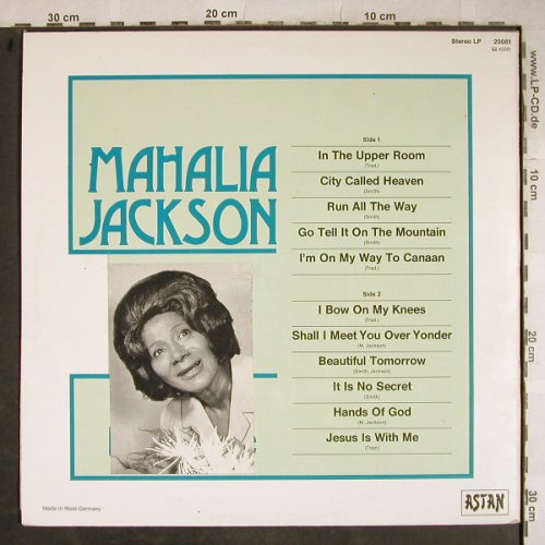 Jackson,Mahalia: Jesus Is With Me, stoc, Astan(20081), D,  - LP - H9244 - 6,00 Euro