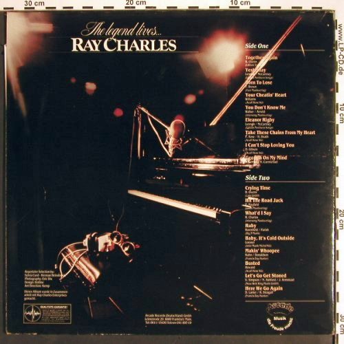 Charles,Ray: The Legend Lives,Foc, Arcade (ADEG 139), D Typ: LP Best.-Nr.: V1533 Preis: 6,00 Euro