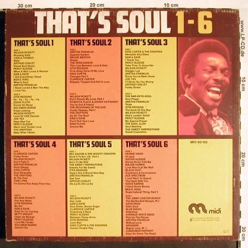 V.A.That's Soul 1-6: Wilson Pickett-Consumer Rapport,Box, Midi(*5)Atlantic(*1) (MID 60 152), D(3.1 vg+) Typ: 6LP Best.-Nr.: V1563 Preis: 24,00 Euro