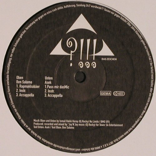 Salomo,Ben / Asek: Rapmakkabäer*3/Pass mir das Mic, G.B.Z. Imp.Vinyl(B152673), D, 2001 - 12inch - V1743 - 3,00 Euro