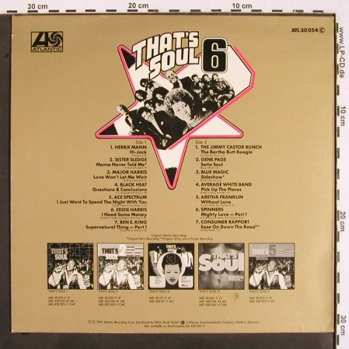 V.A.That's Soul 6: Herbie Mann... Consumer Rapport, Atlantic(ATL 30 054), D, 1977 - LP - V1981 - 7,50 Euro