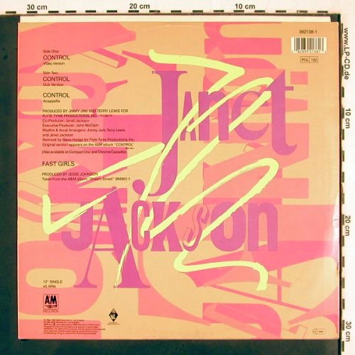 Jackson,Janet: Control * 3, AM (392138-1), D, 1986 Typ: 12" Best.-Nr.: V2783 Preis: 2,00 Euro