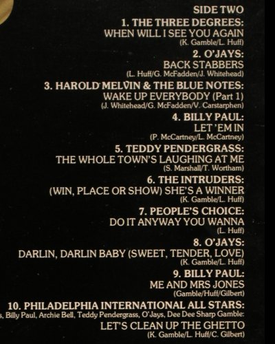 V.A.Philadelphia Gold: 20 Greatest Soul Hits, Philadelphia Intern.Rec. (PIR 86049), NL, 1978 Typ: LP Best.-Nr.: V3183 Preis: 9,00 Euro